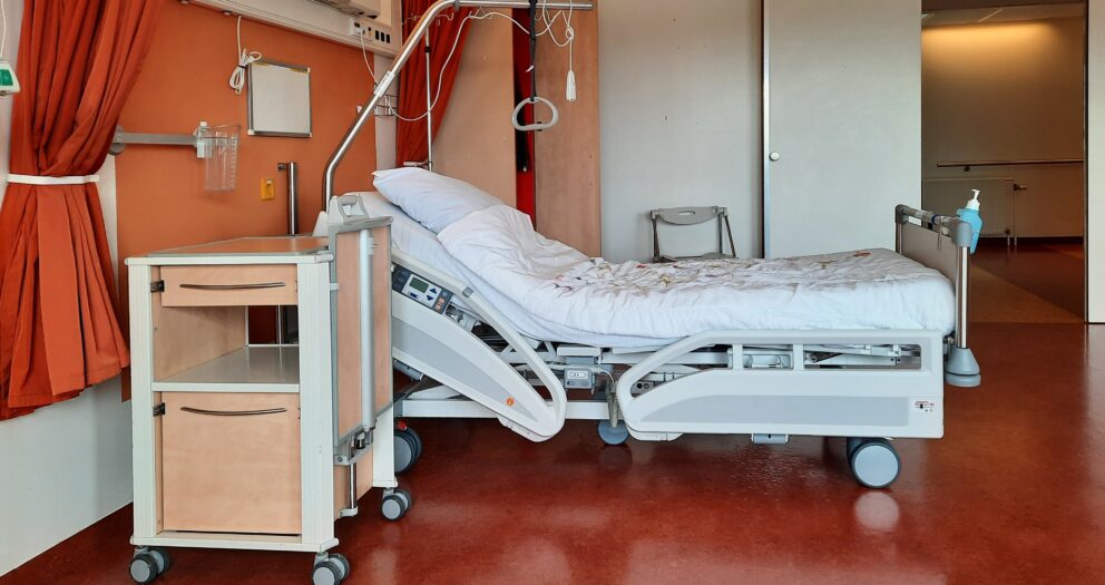 A hospital electric bed