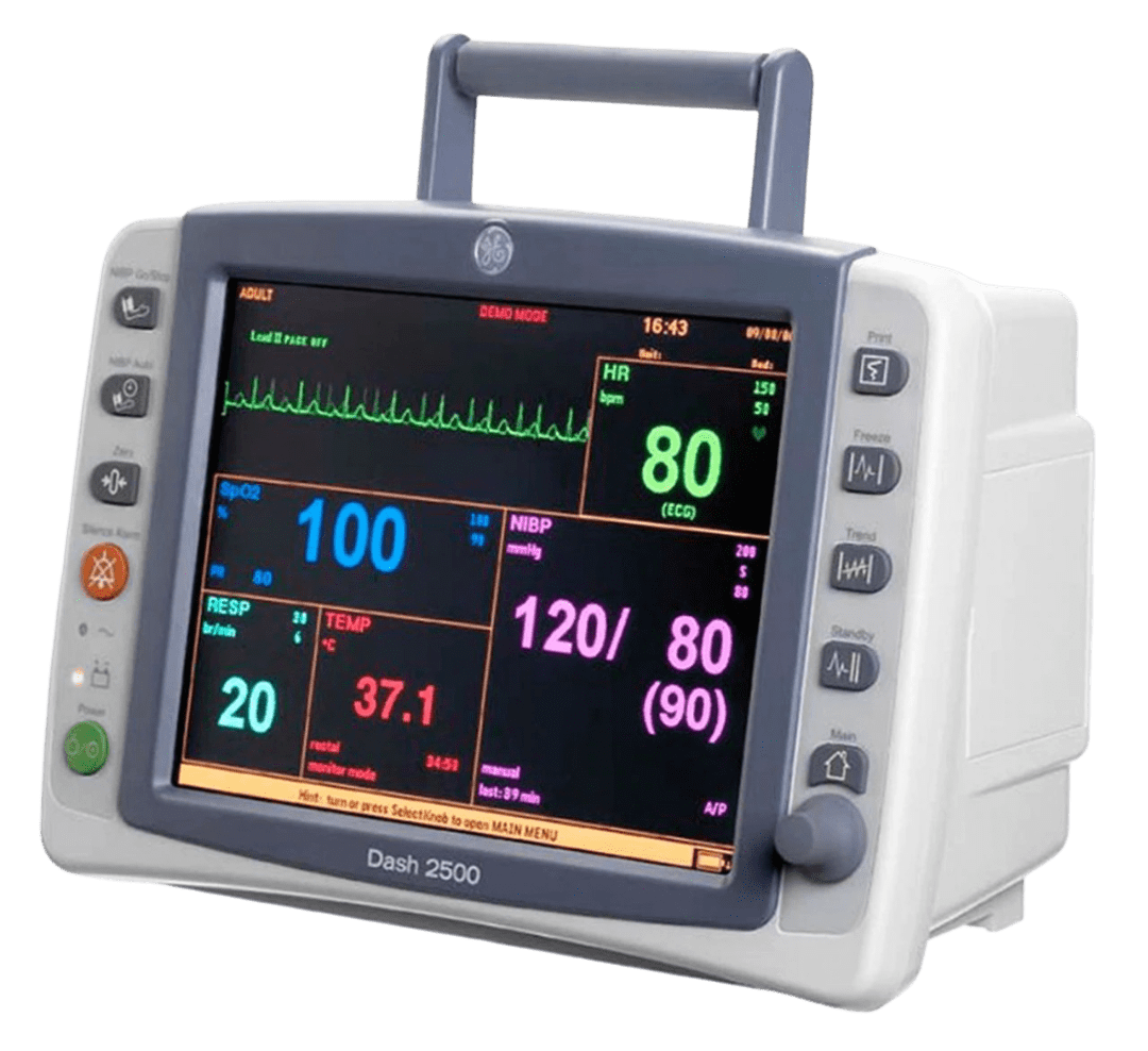 Unmatched Clarity and Confidence: The GE Dash 2500 Patient Monitor 1 GE Dash 2500 Patient Monitor